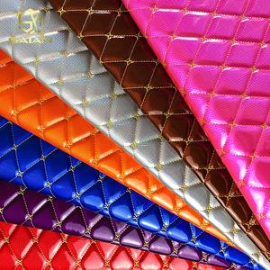 Matériau de revêtement synthétique en éponge composite gaufrée en diamant brillant pour sièges automobiles, décoration de meubles - Product Image 2