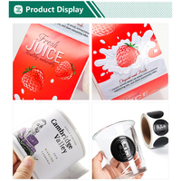 Étiquettes personnalisées pour emballages alimentaires de jus de fruits, résistantes à l'eau et aux basses températures, en vinyle, pour bouteilles de jus, autocollants UV