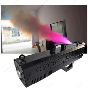 Canon à fumée LED RGB portable 1500W, puissant, colonne d'air, lumière DJ, <span class=keywords><strong>machine</strong></span> à pulvérisation de brouillard pour scène, Thanksgiving - Product Image 4