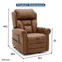 Geeksofa Chaise inclinable électrique à moteur quadruple avec appui-tête électrique et soutien lombaire pour les personnes âgées