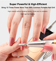 Machine à ongles portable rechargeable avec logo personnalisé, 35000 tr/min, lime électrique professionnelle, outils de manucure professionnels