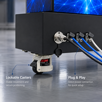 Pantalla giratoria mecánica de doble cara de una capa con pantalla LED de control inteligente de rotación de 360 °