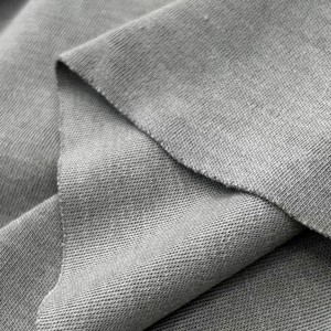 <span class=keywords><strong>Tissu</strong></span> <span class=keywords><strong>jersey</strong></span> uni teint en mélange de coton, <span class=keywords><strong>viscose</strong></span> et élasthanne, doux au toucher, respirant, extensible double face et anti-humidité, pour sweat-shirt - Product Image 2