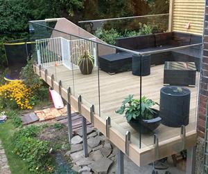 Accessori per ringhiere per balconi in vetro per balaustra per corrimano in acciaio inossidabile 316L binario superiore - Product Image 3