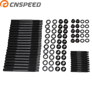 CNSPEED ชุดน็อตฝาสูบสำหรับเครื่องยนต์เชฟโรเลต LS1 LS3 04-19 ชุดฮาร์ดแวร์สีดำ - Product Image 1