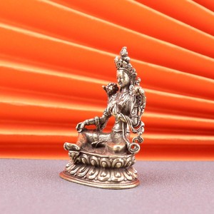 Statue de <span class=keywords><strong>Bouddha</strong></span> pour la maison, le salon ou le bureau, figurines décoratives rétro en laiton, statue de <span class=keywords><strong>Bouddha</strong></span> Tara verte chinoise tibétaine - Product Image 4