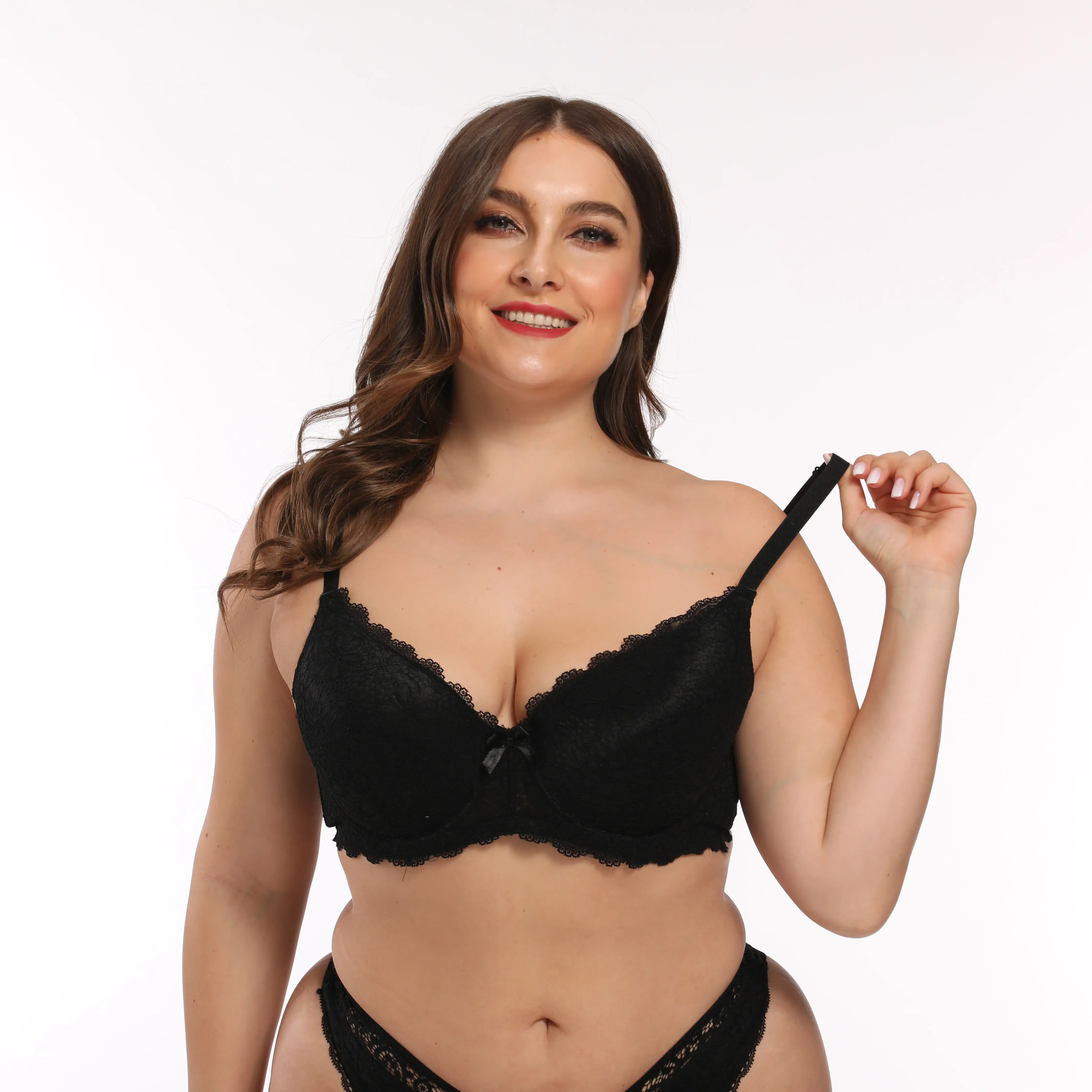 Soutien-gorge Push Up sans couture en dentelle pour femmes grande taille soutien-gorge à armatures grande taille pour femmes