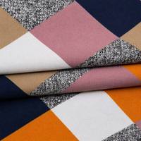 Tissu tricoté en soie de lait et élasthanne/polyester à motif imprimé, extensible, respirant et résistant aux plis pour housses de canapé et de chaise – Vente directe usine