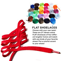 Cordones para Zapatos en 27 Colores, Planos, de 5/16" de Ancho, 4 Longitudes Diferentes
