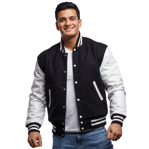Factory Direct Sale Custom Design <b>Men's</b> Varsity <b>Jackets</b> <b>Long</b> Sleeves Wool Material Made CollegeBaseballjacket <b>for</b> <b>men</b> - Product Image 1