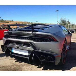 New Carbon Fiber Huracan 2014-2023 Car Modification Upgrade V Style Body Kit Front/Rear Bumper Lip Rear Spoiler for - Product Image 6