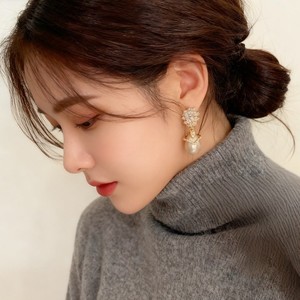 Boucles d'oreilles asymétriques Resoul Champagne VVS, forme goutte d'eau, style rétro occidental, feuille, poire, pour sœurs - Product Image 5