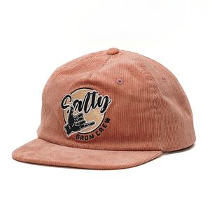 Embroidered logo Corduroy Caps Custom 5 Panel Unstructured Snapback Hats - Product Image 5