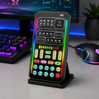 Carte son portable I9 à succès avec changeur de voix, batterie intégrée 500 mAh, 8 modes DSP Reverb pour jeux mobiles et diffusion