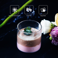 Gobelet en verre cylindrique droit réutilisable et durable, bol à dessert en verre transparent pour parfait, crème glacée, bubble tea, maison, café