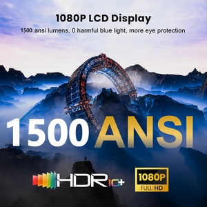 <span class=keywords><strong>Projecteur</strong></span> rétro Full HD natif 1080P 4K 1500ANSI Smart WiFi 6 LED LCD pour la maison, cadeau de Noël, mise au point automatique, correction de la distorsion trapézoïdale, Android 11 - Product Image 2