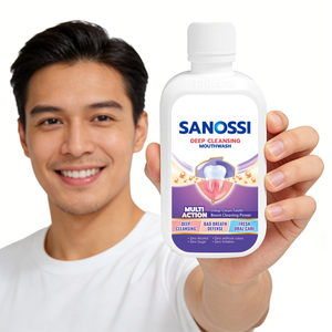 SANOSSI Heiß begehrtes Mundwasser zur Tiefenreinigung der Mundhöhle, beugt Mundgeruch vor, verbessert den Atem, frischer Atem, 248 ml Mundpflege-Set - Product Image 1