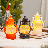 Lanterne LED en Cristal Vintage, Bougeoirs et Bocaux Électriques Or Blanc Écologiques, Lampe de Table pour Décoration de Noël