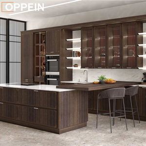 OPPEIN-muebles modernos de madera maciza para Hotel, mobiliario de lujo de alta calidad, diseño de armario de cocina - Product Image 2