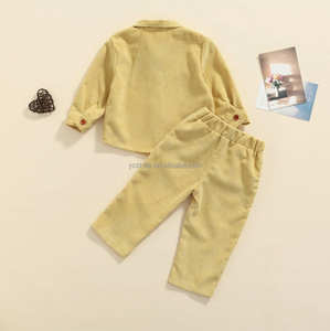 Otoño nueva ropa <span class=keywords><strong>para</strong></span> niñas bebés niños ropa <span class=keywords><strong>de</strong></span> pana trajes niñas chaqueta + pantalón sólido 2 uds ropa <span class=keywords><strong>para</strong></span> niños - Product Image 2