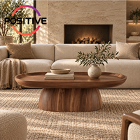 Table basse ovale, design minimaliste moderne du milieu du siècle, design créatif, meubles de salon, OEM ODM, vente en gros directe d'usine