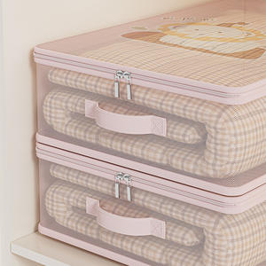 ชุดกระเป๋าจัดเก็บเสื้อผ้าแบบตั้งได้ทรงสี่เหลี่ยมผืนผ้าสำหรับห้องนอน ยี่ห้อ Yiwu พร้อมหูหิ้วและซิป - Product Image 5