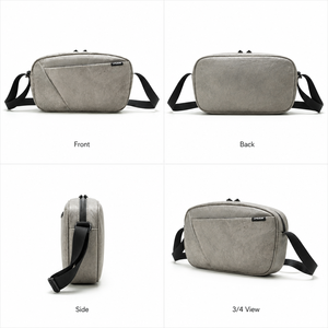 Lightweight <b>Waterproof</b> Zipper Unisex Waist Bag Adjustable Crossbody Fanny Pack Quilted Nylon Belt <b>Pouch</b> for Travel Outdoor - Product Image 2