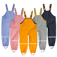 Combinaison de pluie personnalisable OEM, imperméable en PU, tenue décontractée pour enfants, vêtements de pluie en tissu tricoté pour enfants
