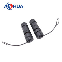 Connecteur secteur en plastique IP68 3PIN M12 connecteur de câble d'assemblage mâle femelle 5A adaptateur fil à fil connecteur d'alimentation d'éclairage LED