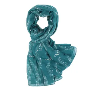 Classical music note print viscose scarf quick shipping women fashion printed voile scarf shawls hot sale note design scarves