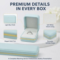 Boîte à bijoux de luxe en cuir PU, personnalisable avec logo, pour bracelets longs, bagues, boucles d'oreilles et colliers – Emballage cadeau pour bijoux