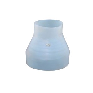 Connecteur flexible bleu clair sur mesure pour tubes en silicone de grand diamètre, résistant aux ultra-hautes températures - Product Image 1