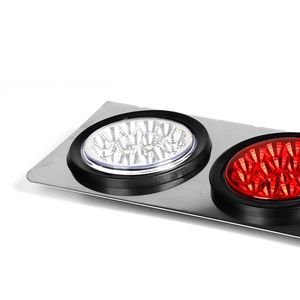 Hot Bán 12V 24V <span class=keywords><strong>54Pcs</strong></span> <span class=keywords><strong>LED</strong></span> <span class=keywords><strong>3</strong></span> Trong <span class=keywords><strong>1</strong></span> Không Gỉ Tấm <span class=keywords><strong>LED</strong></span> Ba Ống Kính Kết Hợp Đuôi Ánh Sáng Cho Xe Tải Rơ Moóc - Product Image 4