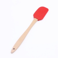 Spatule en silicone de Noël pour la cuisine avec manche en bois pour la cuisson