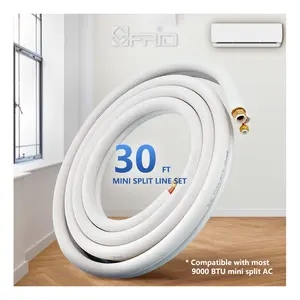 Scottfrio Climatiseur 120C Kit d'installation ensemble de ligne pour Mini Split Ductless mini split cuivre ligne ensemble