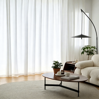 Rideau semi-transparent en polyester de style français pour les fenêtres du salon