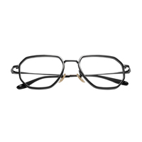 Montures de lunettes polygonales en acétate faites à la main en titane IP, montures optiques, montures de lunettes de vue, style moderne brillant, design Y2K