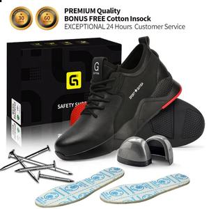 GUYISA Brand <strong>Work</strong> <strong>Boot</strong> Fashion <strong>Black</strong> Anti Slip Waterproof Leather Steel Toe Safety Shoes for Men Heavy Industry - Product Image 5