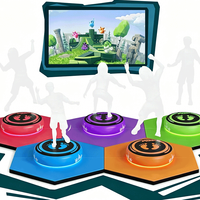 Jeu de réaction interactif Sqarcade Carnival Jumping Reaction Game avec écran LED au sol, défi de saut, attraction pour parc d'attractions, événement intérieur, en métal