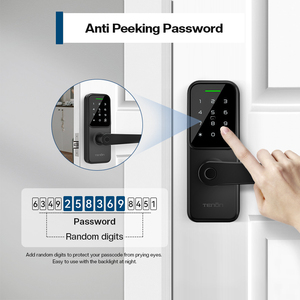Tuya App Remote <strong>Smart</strong> Electronic Lock with Fingerprint <strong>Reader</strong> Aluminum <strong>Key</strong> Card <strong>Code</strong> Password-for Home Security on Wood Doors - Product Image 3