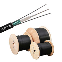 Cable de red de fibra óptica GYXTW para exteriores, unirrotatorio, 2, 4, 6, 8, 12, 24 núcleos, con armadura de acero, 1KM 2KM/Rollo Precio