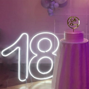 Letrero de neón Led, letrero de neón número uno personalizado para la decoración de la pared de la habitación de la fiesta del primer cumpleaños - Product Image 4