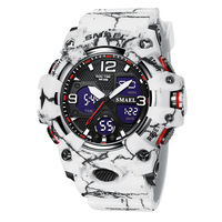 SMAEL 8008 Montre Électronique Camouflage Sport Tactique Extérieur Alarme Digitale pour Collégiens Nage