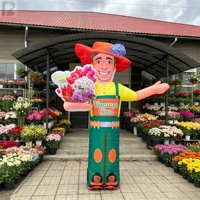 Mannequin gonflable géant de 2m (8ft) avec bras ondulant, pour publicité routière, idéal pour les ouvertures de magasins de fruits et d'épicerie, ou comme accessoire de décoration.