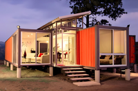 Maison conteneur pliable de 20 pieds au design moderne, maison modulaire préfabriquée, portable, bureau à domicile, petite villa mobile, maison conteneur pliable