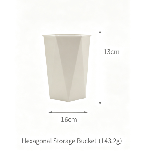 Seau de rangement hexagonal