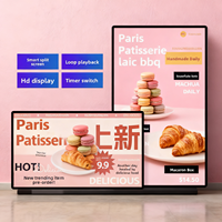 Afficheur numérique LCD intelligent à écran partagé pour intérieur commercial, alimentation 5V, restaurant, magasin de détail, publicité, menu HD, graphiques