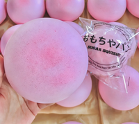 Jouets anti-stress en PU, forme de petits pains roses poudrés à fond collant, à remontée lente, réalistes, en forme de petits pains vapeur, jouets à presser, vente en gros