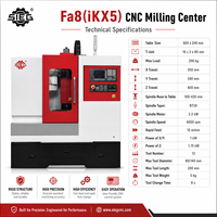 Centre d'usinage CNC miniature SIEG Fa8 iKX5 BT30 6000 tr/min 12 outils ATC Haute précision 3 axes Machine éducative Équipement Fablab