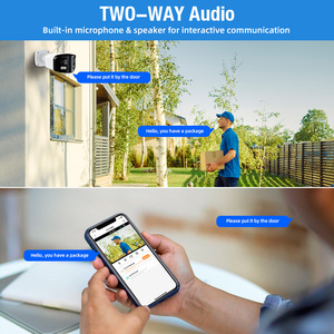 מערכת מצלמות KERUI 4MP POE עם NVR 4 ערוצים 180 °   מצלמת אבטחה ביתית רחבה זווית עם עדשה כפולה לגילוי בני אדם ורכבים, מעקב <span class=keywords><strong>CCTV</strong></span> - Product Image 3